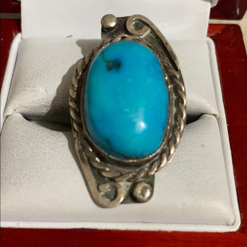 Sterling Silver Navajo Turquoise Stone Ring